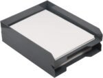 Stackable Paper Trays - Grey - Desktop Document, Letter, & File Organizer Tray - 2/Pack