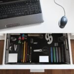 Desk Drawer Organizer, A4 Large Metal Mesh Desk Rrganizer Tray, Versatile Storage Box Set for Office  Supplies,13 x 9 inches