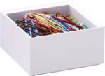 Desk Organizer Accessory Tray, Stacks for Desktop Storage, White
