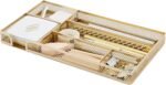 Desk Drawer Organizer Tray for Office Organization - Metal Mesh - Storage Tray with Dividers for Pens, Desktop Accessories, Bathroom, Kitchen, Makeup and Office Supplies (Small, Gold)